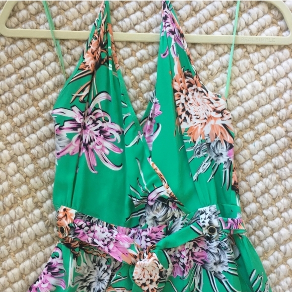 Beautiful Colorful Floral Yumi Kim x Anthropologie Silk Jumpsuit - Picture 4 of 10